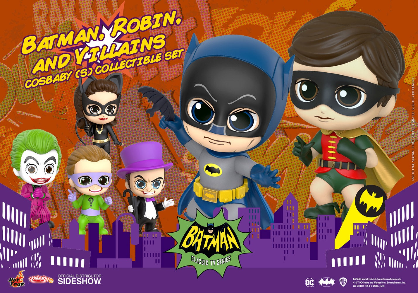 Batman, Robin, and Villains Cosbaby(S) Collectible Set (Hot Toys)