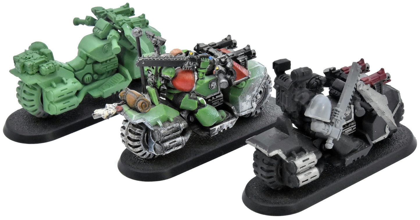 SPACE MARINES 3 Bikers #4 Missing Rider Warhammer 40K