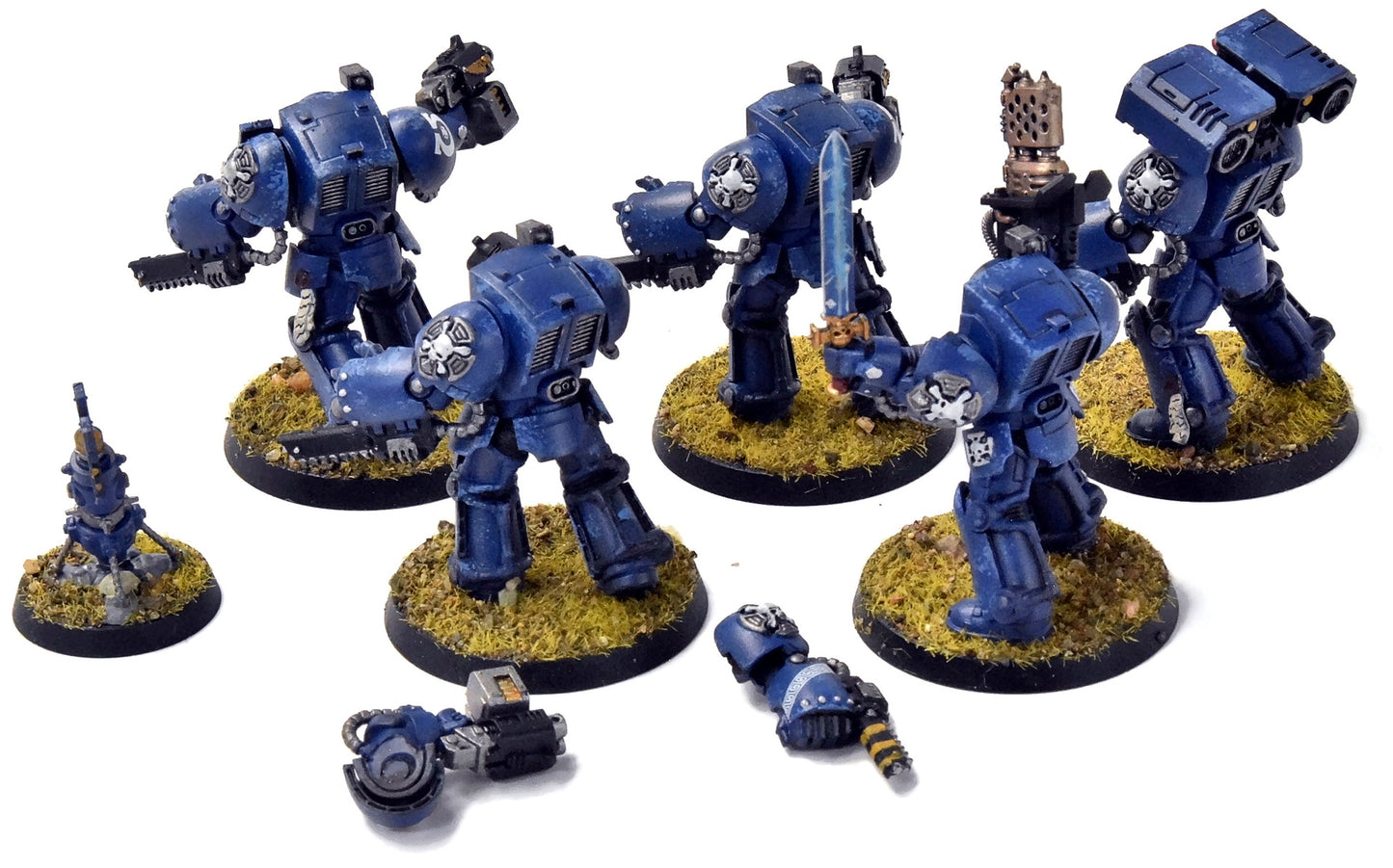 SPACE MARINES 5 Terminators #2 Ultramarines PRO PAINTED Warhammer 40K