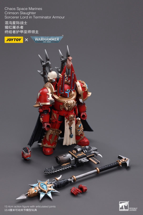 Crimson Slaughter Sorcerer Lord in Terminator Armour Chaos Space Marines Joy Toy