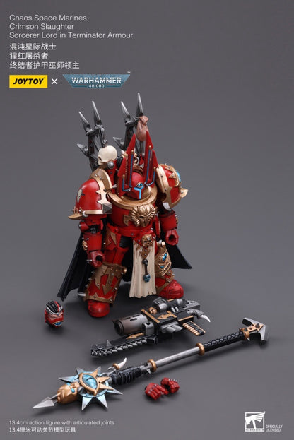Crimson Slaughter Sorcerer Lord in Terminator Armour Chaos Space Marines Joy Toy