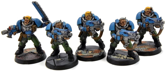 SPACE MARINES 5 Scout #2 WELL PAINTED Warhammer 40K