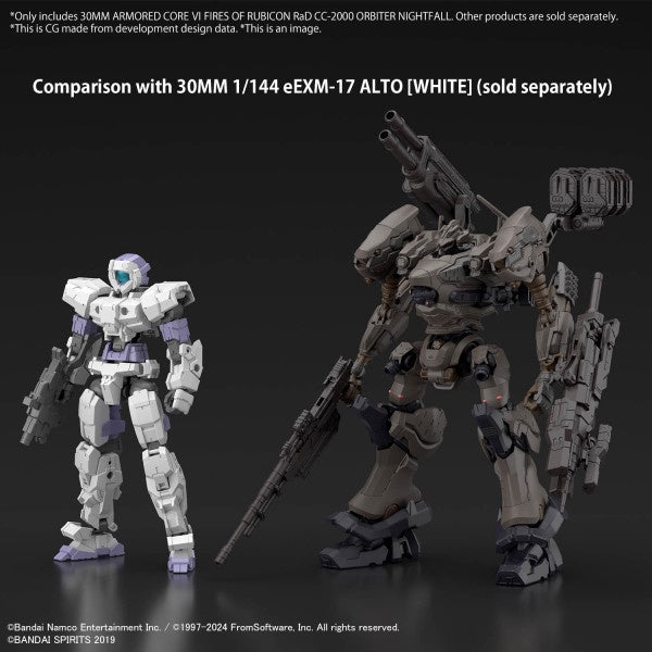 ARMORED CORE VI FIRES OF RUBICON RaD CC-2000 ORBITER NIGHTFALL 30MM Bandai