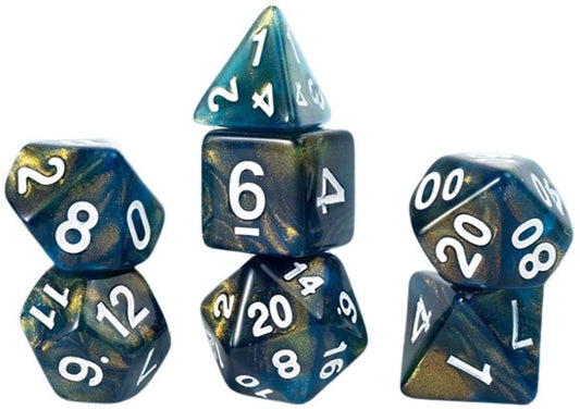 Sirius Dice Gaming Treasures Unearthed Onyx 7- Die Set