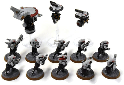 TAU EMPIRE 10 Pathfinders #3 WELL PAINTED Warhammer 40K