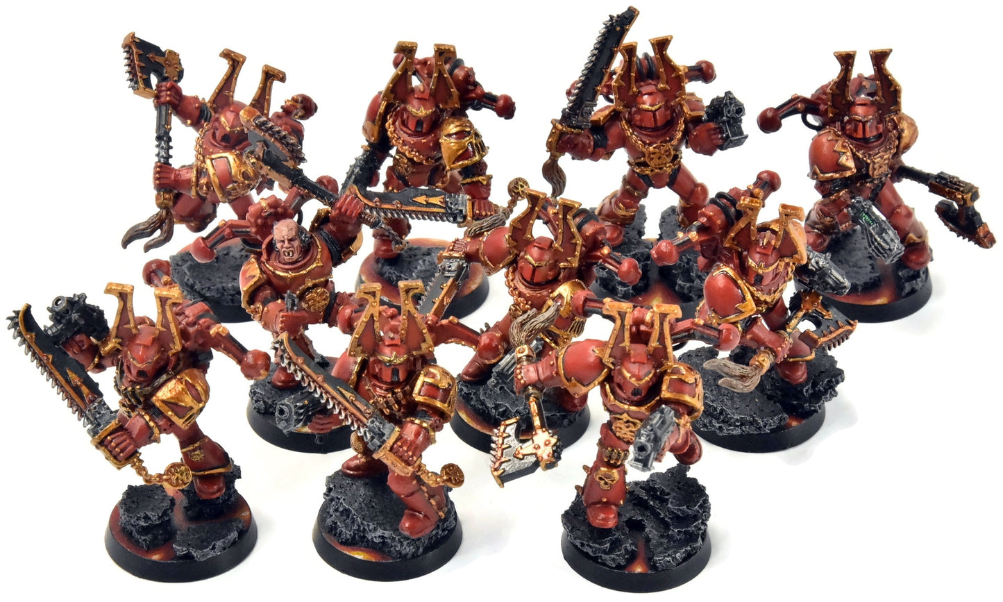 CHAOS SPACE MARINES World Eaters 10 Khorne Berzerkers #1 OOP Warhammer 40K