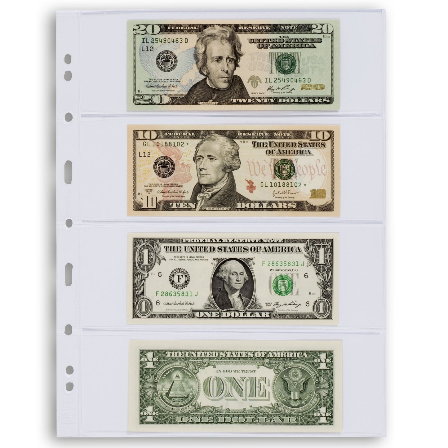 Plastic Pockets Grande Sheets 4C With 4 Horizontal Stripes Clear