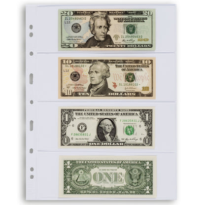 Plastic Pockets Grande Sheets 4C With 4 Horizontal Stripes Clear