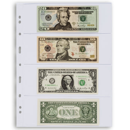 Plastic Pockets Grande Sheets 4C With 4 Horizontal Stripes Clear