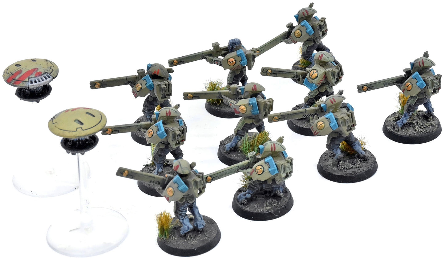 TAU EMPIRE 12 Strike Team #4 WELL PAINTED Warhammer 40K