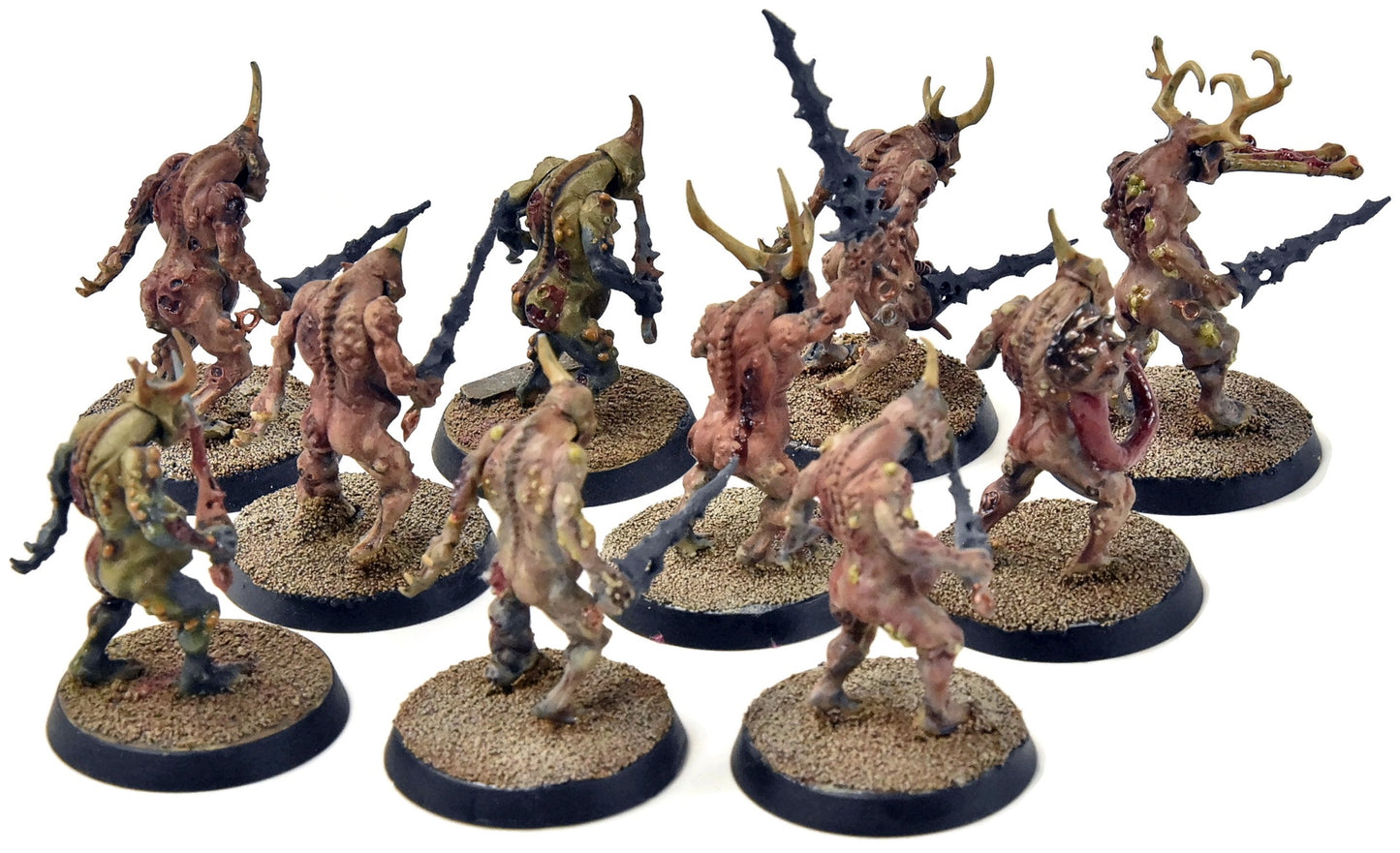 MAGGOTKIN OF NURGLE 10 Plaguebearers #3 WELL PAINTED Sigmar
