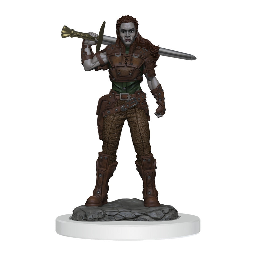 D&d Unpainted Minis Wv20 Orc Fighter Female